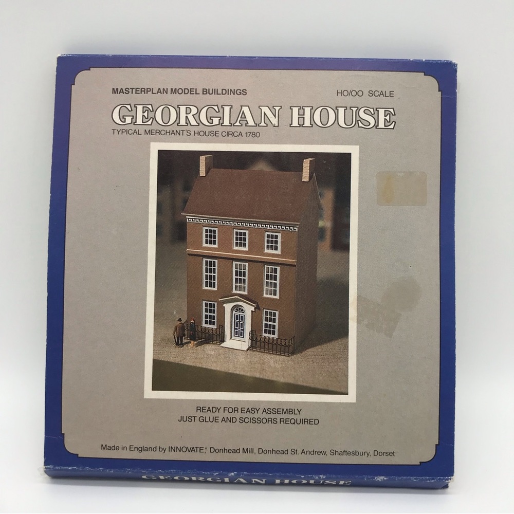 Vintage Master Plan Model Buildings Kit Georgian Mansion Set Merchants House